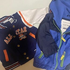Carter's Navy and Blue Jackets with Orange Accents